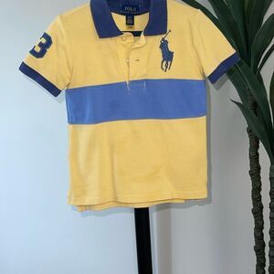 Polo by Ralph Lauren Yellow and Blue Color-Block Polo